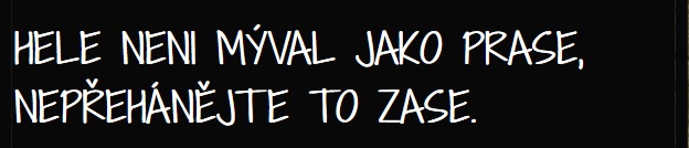 hele není mýval jako prase